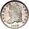 Obverse of 1829 Capped Bust Half Dime