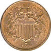 1869 Two Cent Piece Obverse