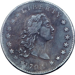 Obverse of 1794 Silver Dollar
