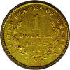 1849-C Open Wreath Gold Dollar Reverse